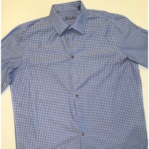 Tasso Elba Men's Dress Shirt XL Blue Date Night Dancing Party Cocktail